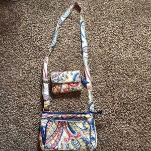 Vera Bradley Cross body purse and matching wallet